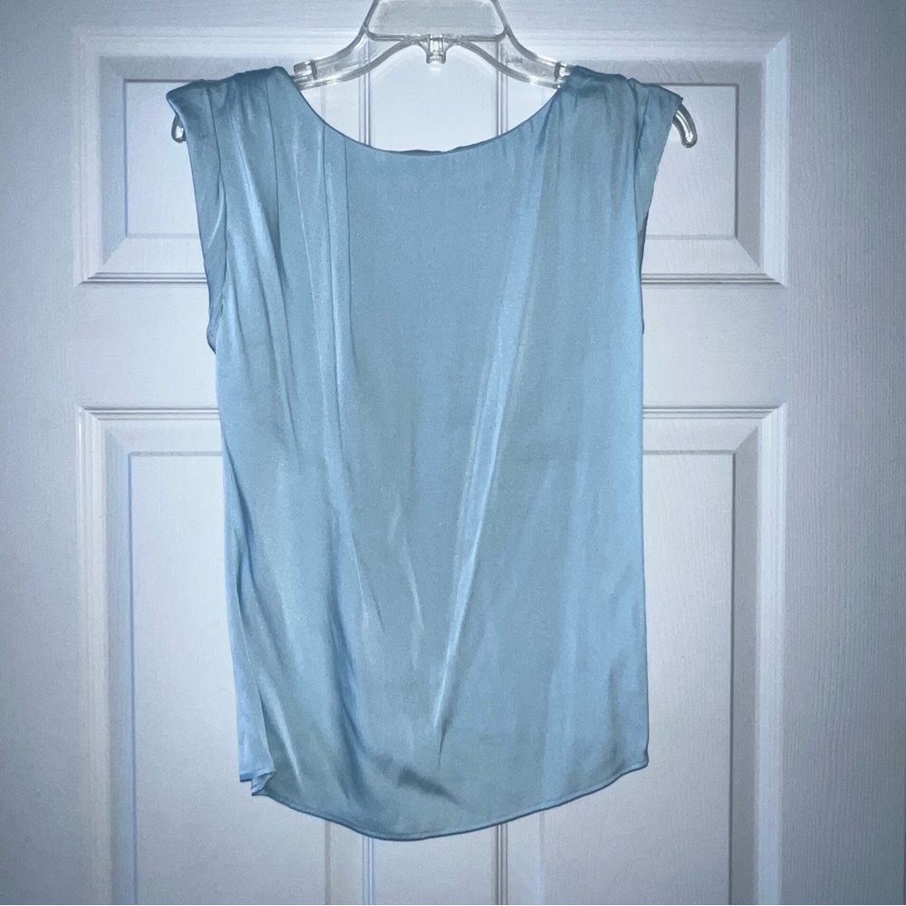 ALICE + OLIVIA sleeveless silk blouse blue  XS